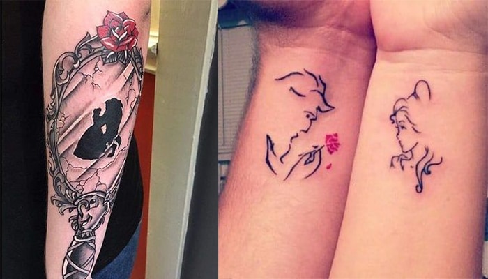 Tatuaje La Bella y la bestia