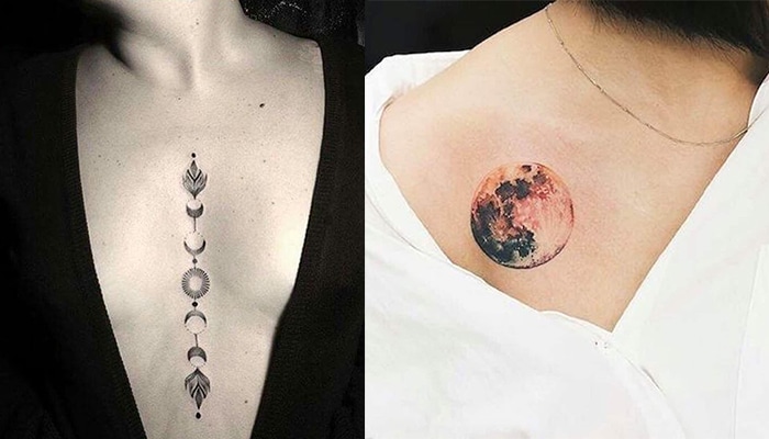 tatuajes mecho mujer luna