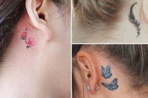 Tatuajes detrás de la oreja