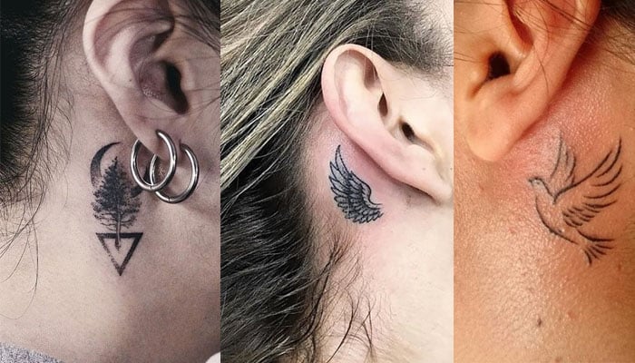 ideas tatuajes detrás de orejas