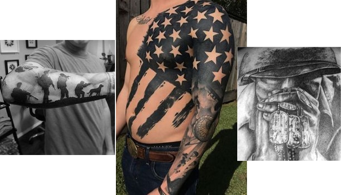 tatuajes de militares bandera