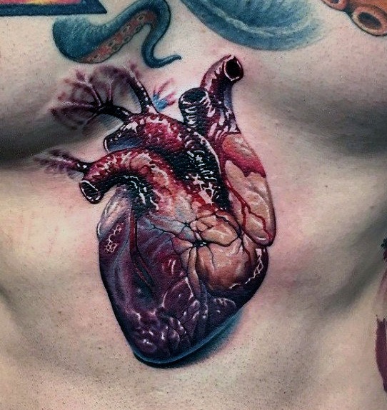 Tattoos de corazones realistas