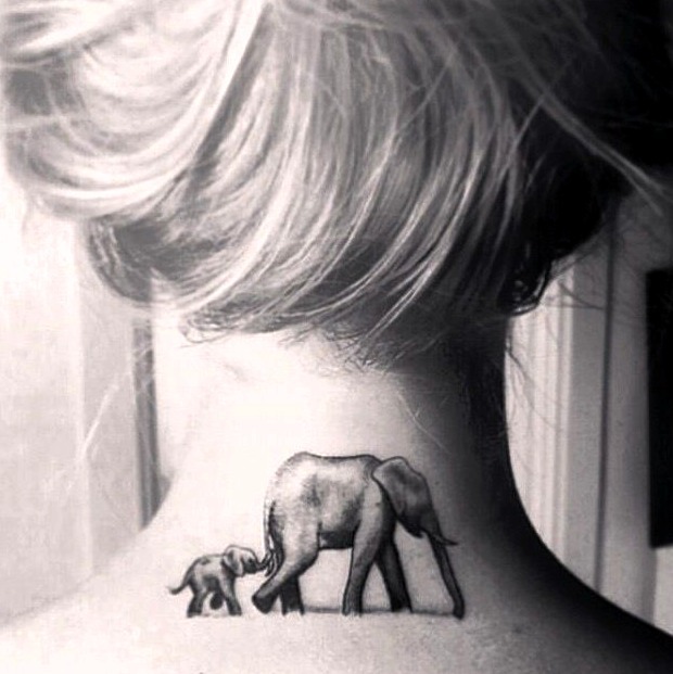 Tattoos de elefantes en 3d