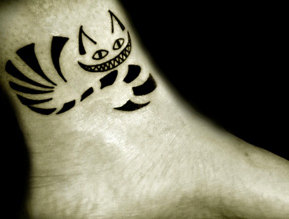 Tattoos de gato de Alicia en el País de las Maravillas: Gato de Cheshire