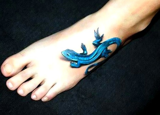 Tattoos de lagartija en 3d realistas
