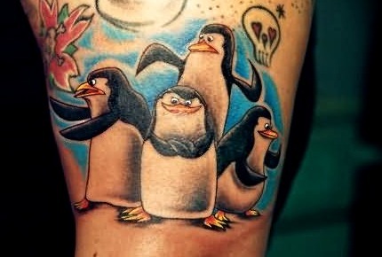Tattoos de Los pingüinos de Madagascar