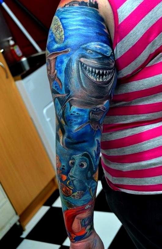 Tattoos de peces de la película “Buscando a Nemo”