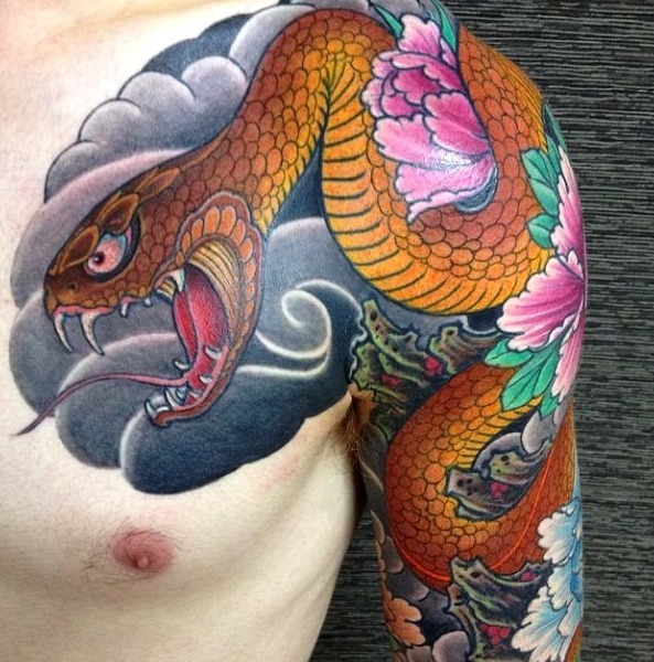 Tattoos de serpientea japonesas