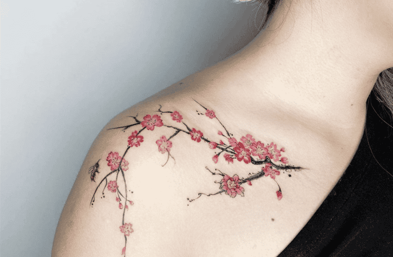 tatuajes de cerezos
