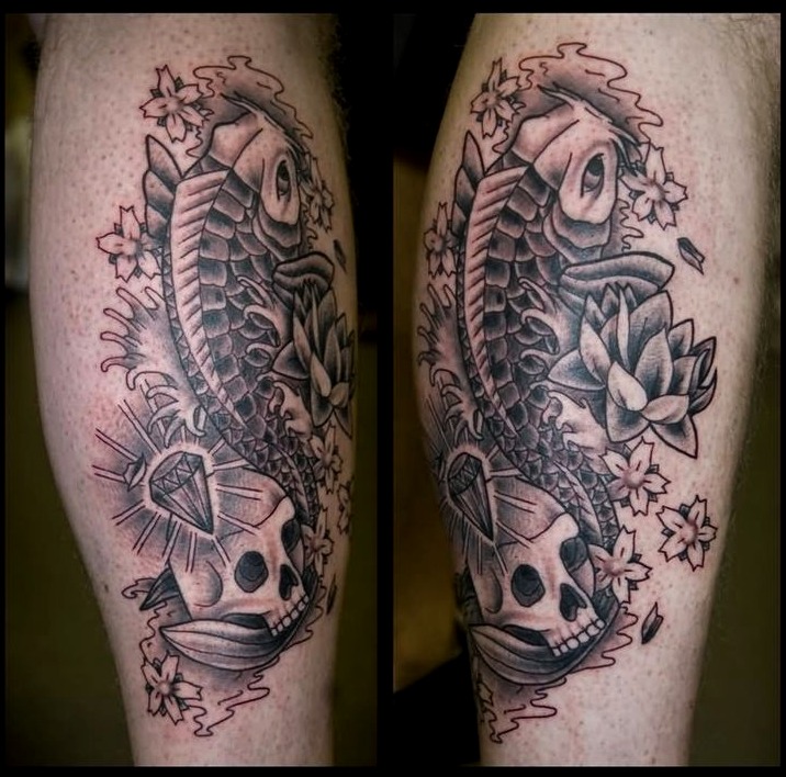 Tatuajes de esqueleto de pez