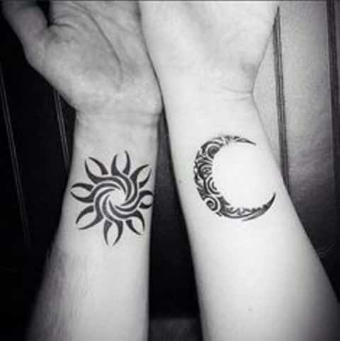 tatuajes de hermanos sol y luna