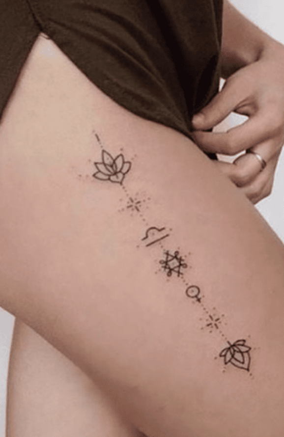 tatuajes de lineas muslos