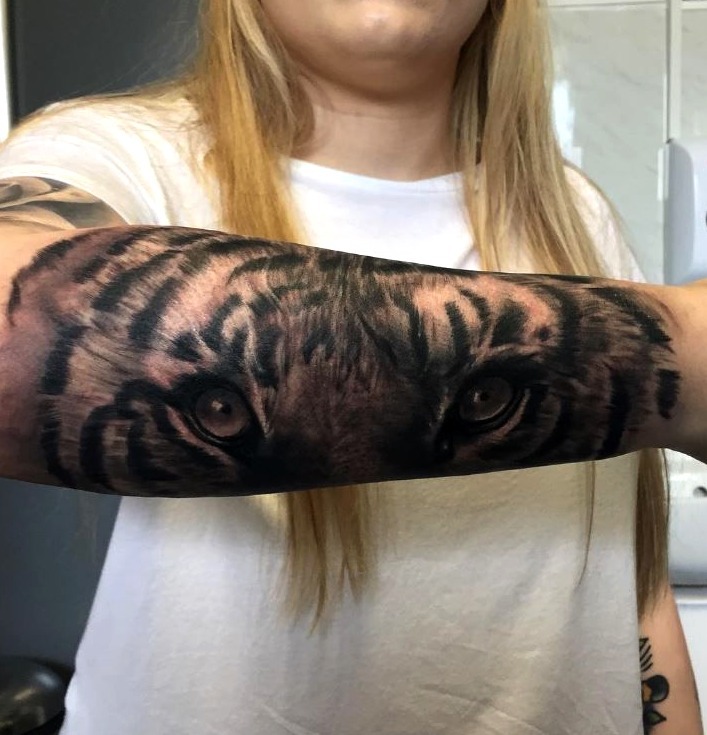 Tatuajes de ojos de tigre